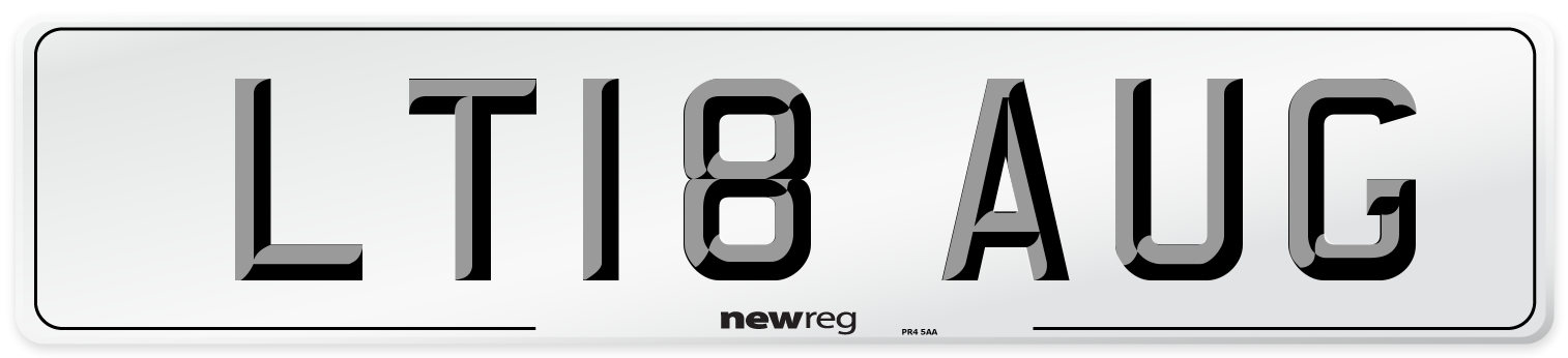 LT18 AUG Number Plate from New Reg